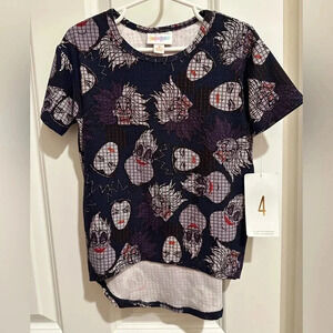 Lularoe Disney Girls Villains S/S Irma Tunic Shirt